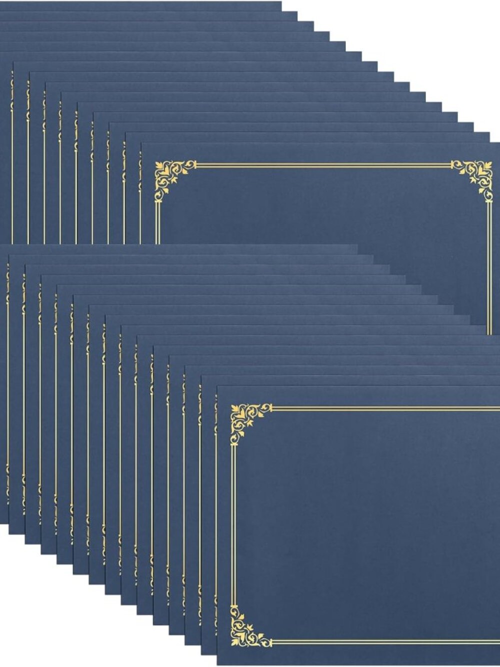Certificate HoldersNavy Blue, 30 Packs, Diploma Covers Gold Foil Border, for Let